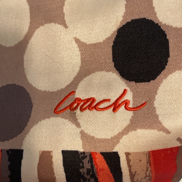 COACH Authentic Polka Dot Poppy Watercolor Tote Bag & Matching Small Wristlet - Picture 15 of 16